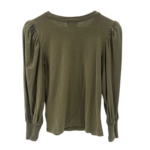 National LTD Loren Puff-Sleeve Tee Long Sleeve Pima Cotton Shirt Size S Preppy - Picture 7 of 10